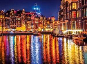 Download amsterdam night wallpaper HD