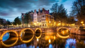 Download amsterdam night wallpaper HD