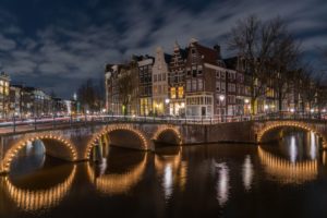 Top amsterdam night wallpaper HD Download