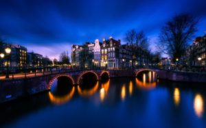 Download amsterdam night wallpaper HD