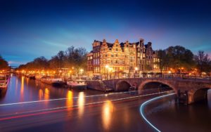 Download amsterdam night wallpaper HD