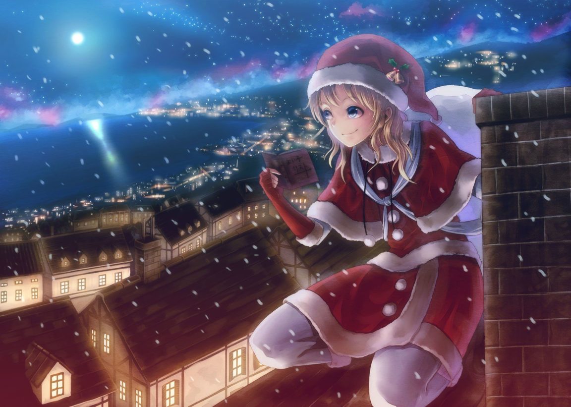 Download anime christmas wallpaper hd HD