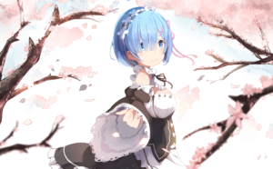 Top anime rem wallpaper 4k Download