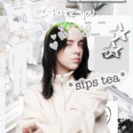 Download billie eilish white background HD