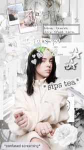 Download billie eilish white background HD