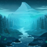 Top blue forest background 4k Download