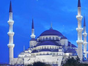 Download blue mosque wallpaper HD