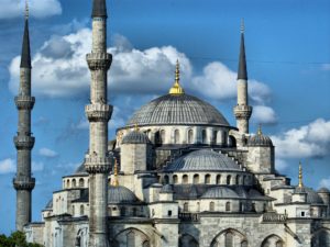 Download blue mosque wallpaper HD