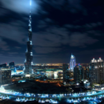 Download burj khalifa at night wallpaper HD