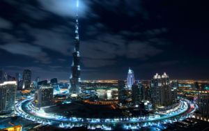 Download burj khalifa at night wallpaper HD