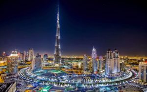 Download burj khalifa at night wallpaper HD