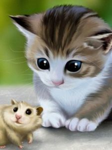 Download cat and mouse wallpaper HD