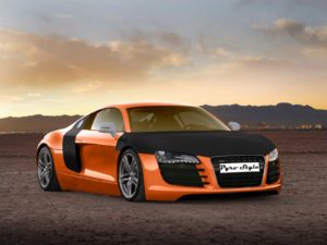 Download gold audi r8 wallpaper HD