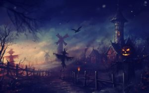 Top halloween anime backgrounds free Download