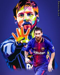 Download messi art wallpaper HD