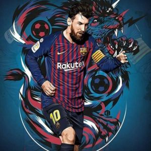 Download messi art wallpaper HD