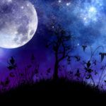 Download moon night sky wallpaper HD