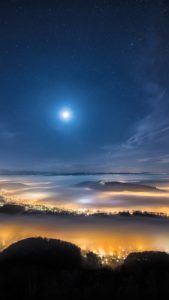 Top moon night sky wallpaper 4k Download