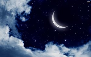 Download moon night sky wallpaper HD