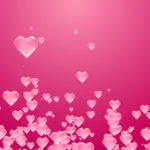 Download pink background with hearts HD