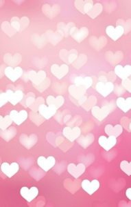 Download pink background with hearts HD