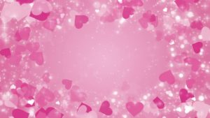 Download pink background with hearts HD