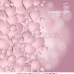 Download pink background with hearts HD