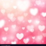 Download pink background with hearts HD