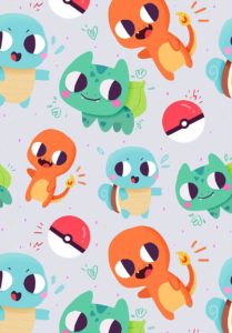 Download pokemon pattern wallpaper HD