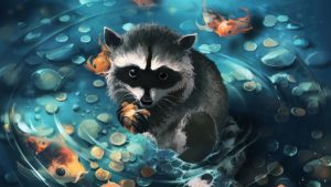 Download raccoon background HD