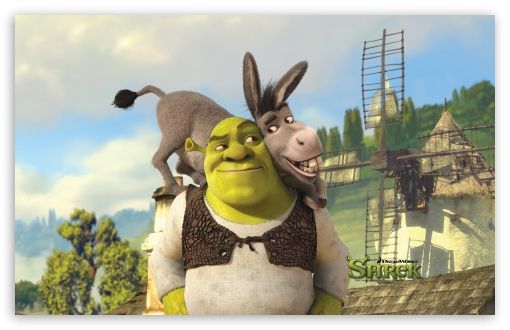 Download shrek and donkey wallpaper HD