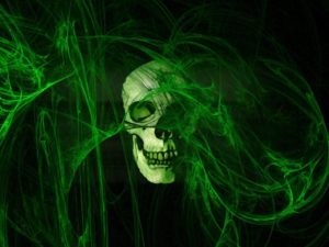 Top skull green wallpaper 4k Download