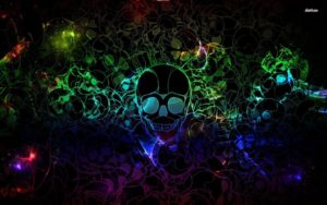 Top skull green wallpaper HD Download