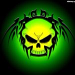 Top skull green wallpaper HD Download