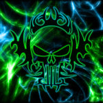 Top skull green wallpaper free Download