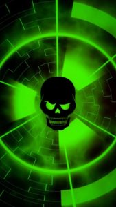 Top skull green wallpaper 4k Download