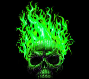 Top skull green wallpaper HD Download