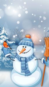 Download snowman wallpaper iphone HD