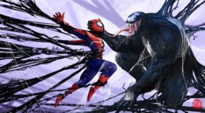 Download spiderman vs venom wallpaper 4k HD