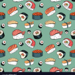 Top sushi background 4k Download