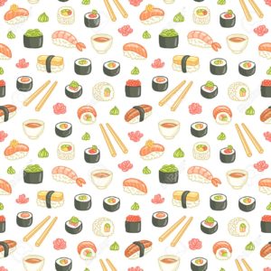 Top sushi background 4k Download