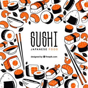 Top sushi background HD Download