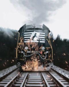 Download train background for editing HD