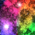 Download wallpaper galaxy rainbow HD