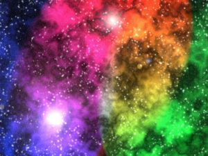 Download wallpaper galaxy rainbow HD