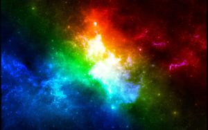 Download wallpaper galaxy rainbow HD