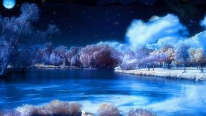 Top winter night scenes wallpaper HD Download