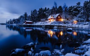 Top winter night scenes wallpaper free Download