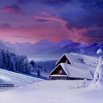 Download winter scene wallpaper for desktop HD