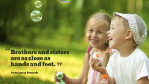 Download cute brother and sister wallpaper with quotes HD